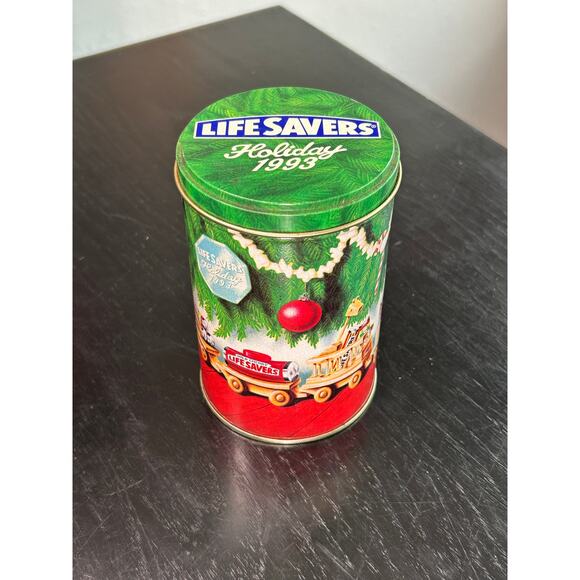 1993- vintage decorative Life Savers Christmas Train Decorative Tin- Cylinder100 - Picture 6 of 6